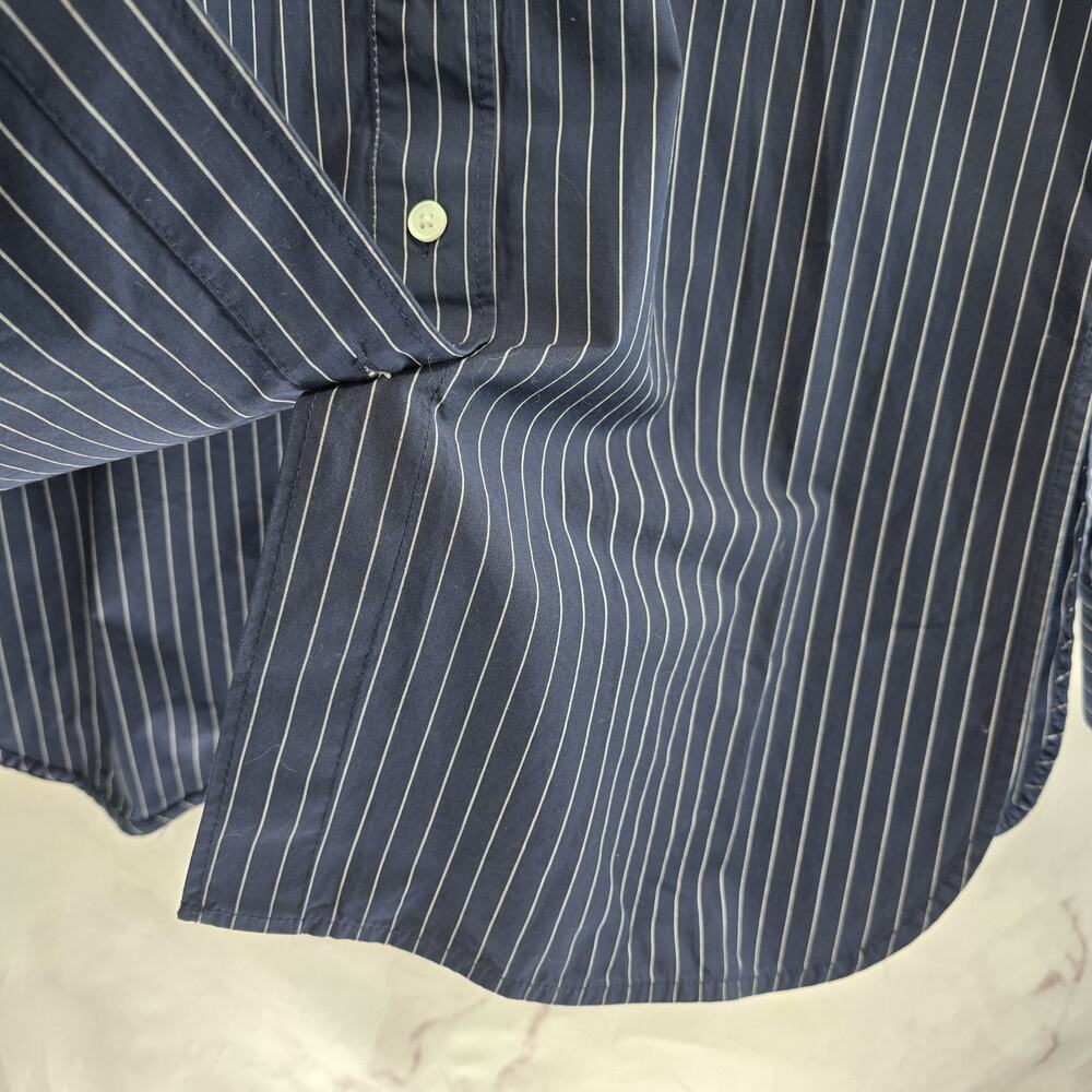 Everlane Shirt Womens Blue Striped Button Oversized Poplin Boyfriend Supima - Picture 11 of 16